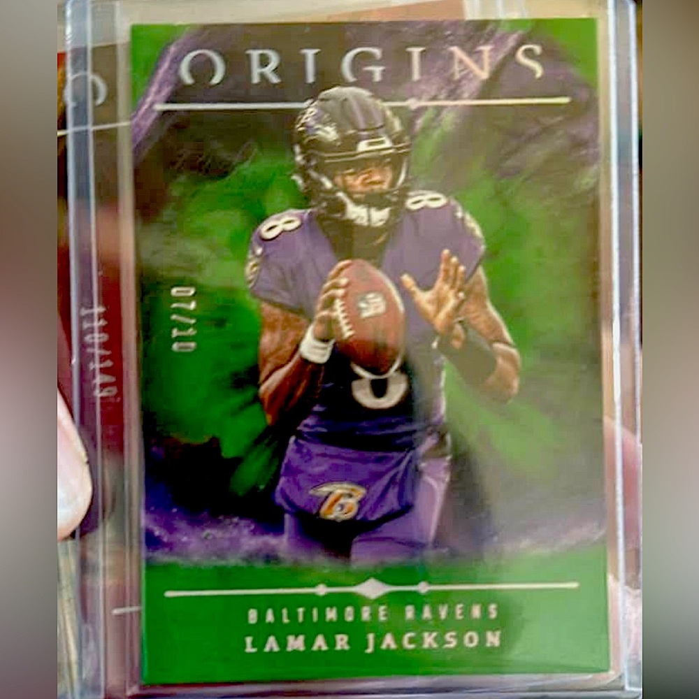 7/10 Lamar Jackson Origins NFL Trading Card
